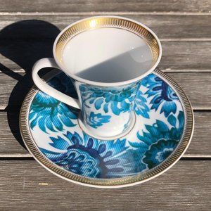 Porcelain espresso cup and saucer